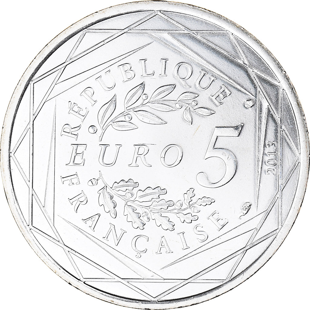France, 5 Euro, Fraternité, 2013, MS(65-70), Silver, Gadoury:EU647