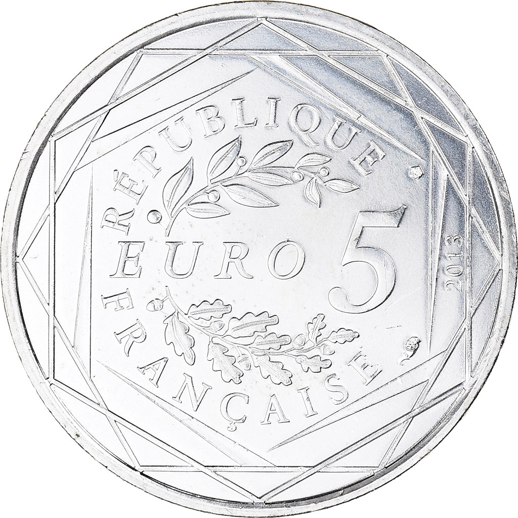France, 5 Euro, Liberté, 2013, Paris, MS(65-70), Silver