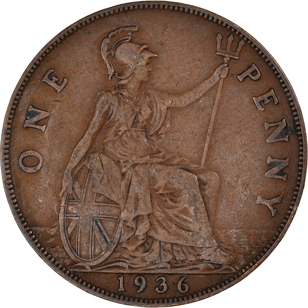 Monnaie, Grande-Bretagne, George V, Penny, 1936, TTB, Bronze, KM:838