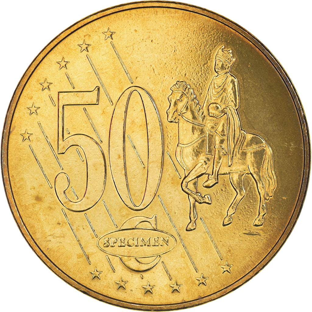 Cyprus, 50 Euro Cent, Essai-Trial, 2003, MS(64), Brass