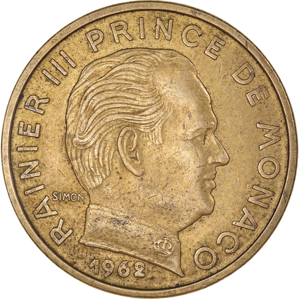 Münze, Monaco, Rainier III, 50 Centimes, 1962, SS, Aluminum-Bronze, KM:144