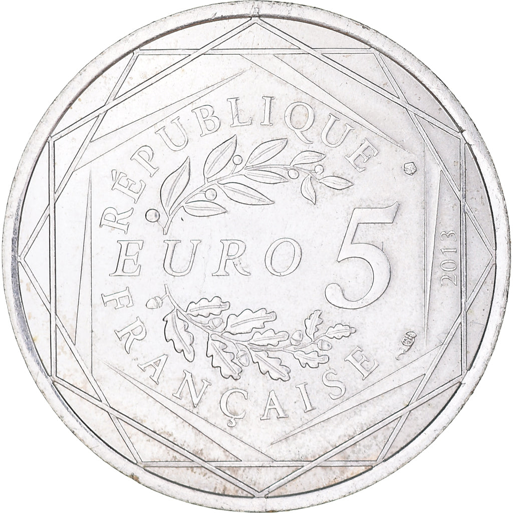 France, 5 Euro, Egalité, 2013, MS(63), Silver, Gadoury:EU646