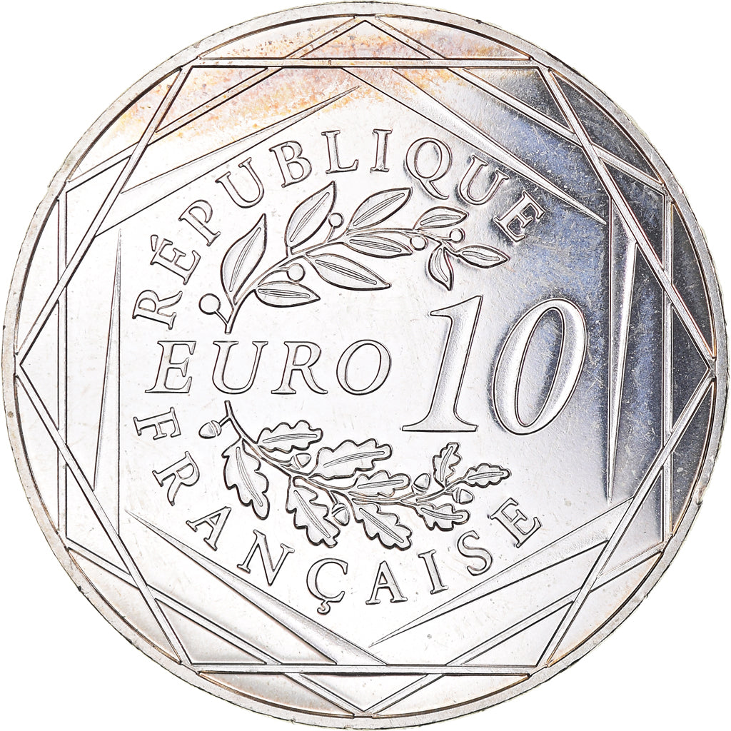 France, 10 Euro, Coq, 2016, MS(63), Silver, Gadoury:EU797