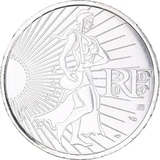 France, 10 Euro, 2009, Semeuse, MS(64), Silver