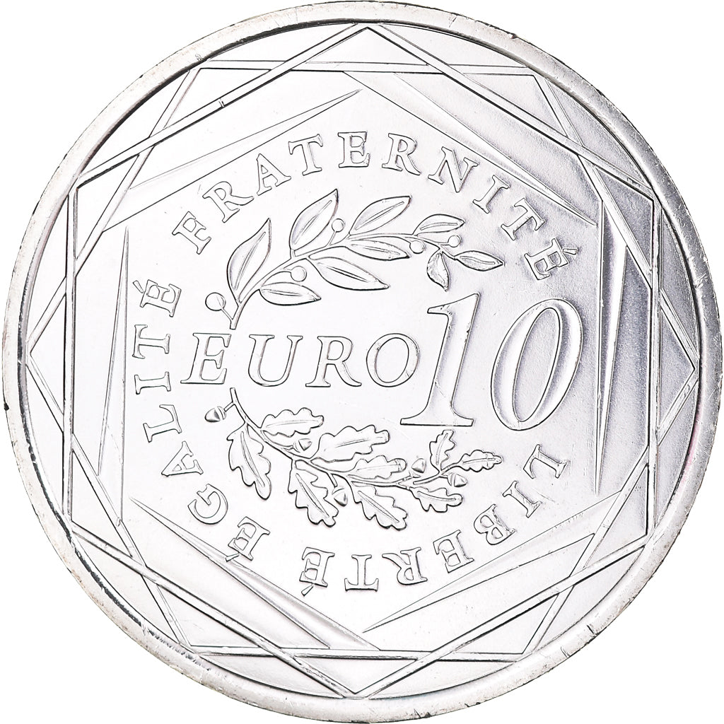 France, 10 Euro, 2009, Semeuse, MS(64), Silver
