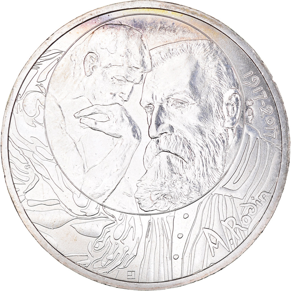 France, Monnaie de Paris, 10 Euro, Auguste Rodin, 2017, Paris, MS(65-70), Silver