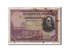 Banknot, Hiszpania, 50 Pesetas, 1928, KM:75b, VF(20-25)
