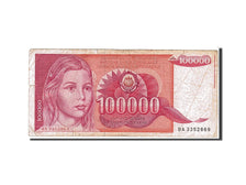 Biljet, Joegoslaviëe, 100,000 Dinara, 1989, TB