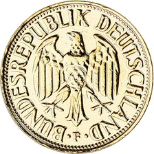 Coin, GERMANY - FEDERAL REPUBLIC, Mark, 1967, Stuttgart, MS(63), Gold plated
