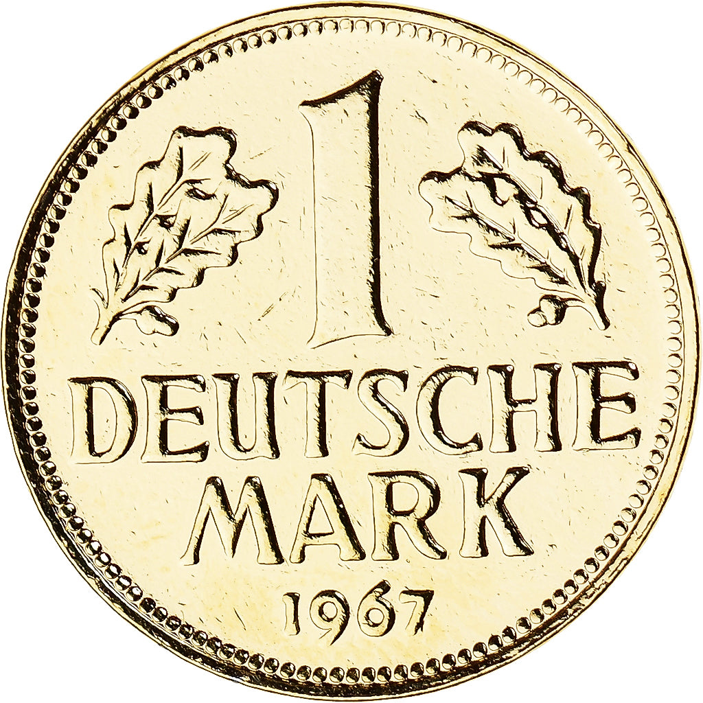 Moeda, ALEMANHA - REPÚBLICA FEDERAL, Mark, 1967, Stuttgart, MS(63), Banhado a