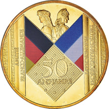 France, Medal, AMITIE FRANCO-ALLEMANDE, MS(63), Gold plated