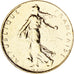 Coin, France, 1 Franc, 1975, Pessac, MS(63), Gold plated