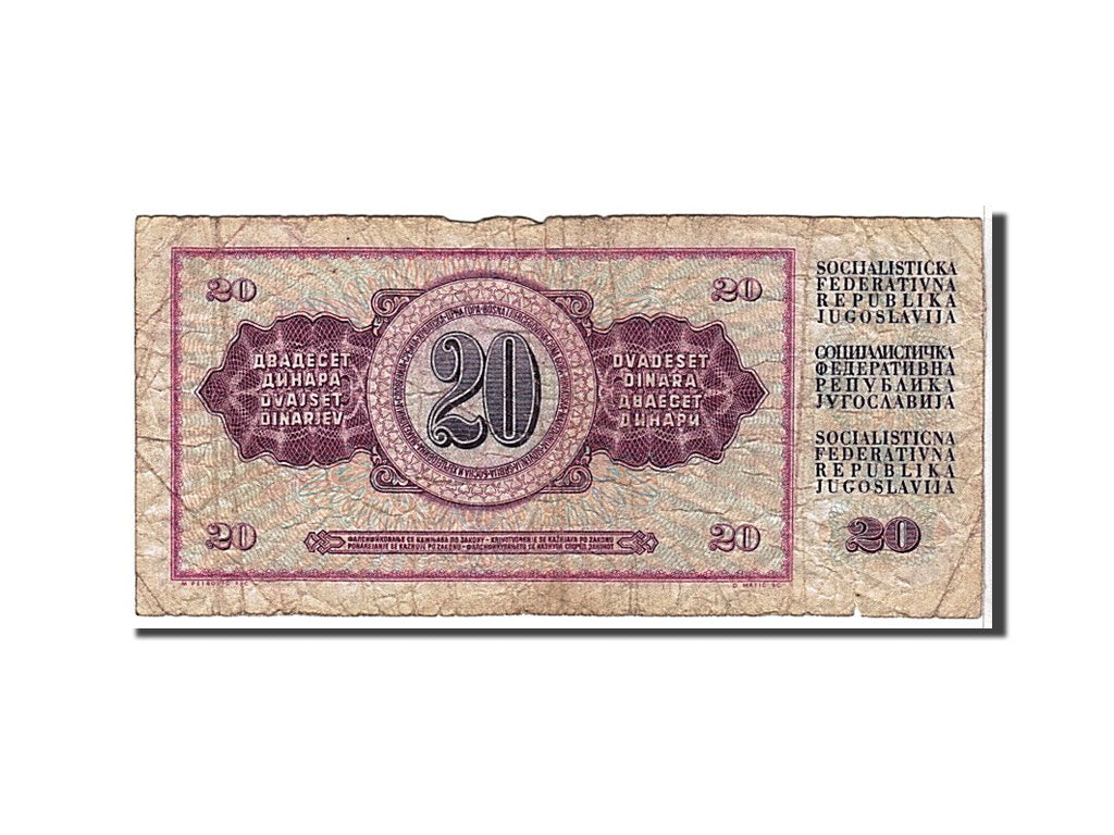 Billete, 20 Dinara, 1974, Yugoslavia, KM:85, RC