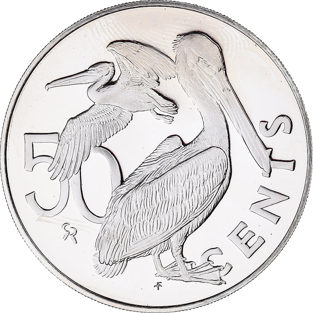 Monnaie, Îles Vierges britanniques, Elizabeth II, 50 Cents, 1975, Franklin