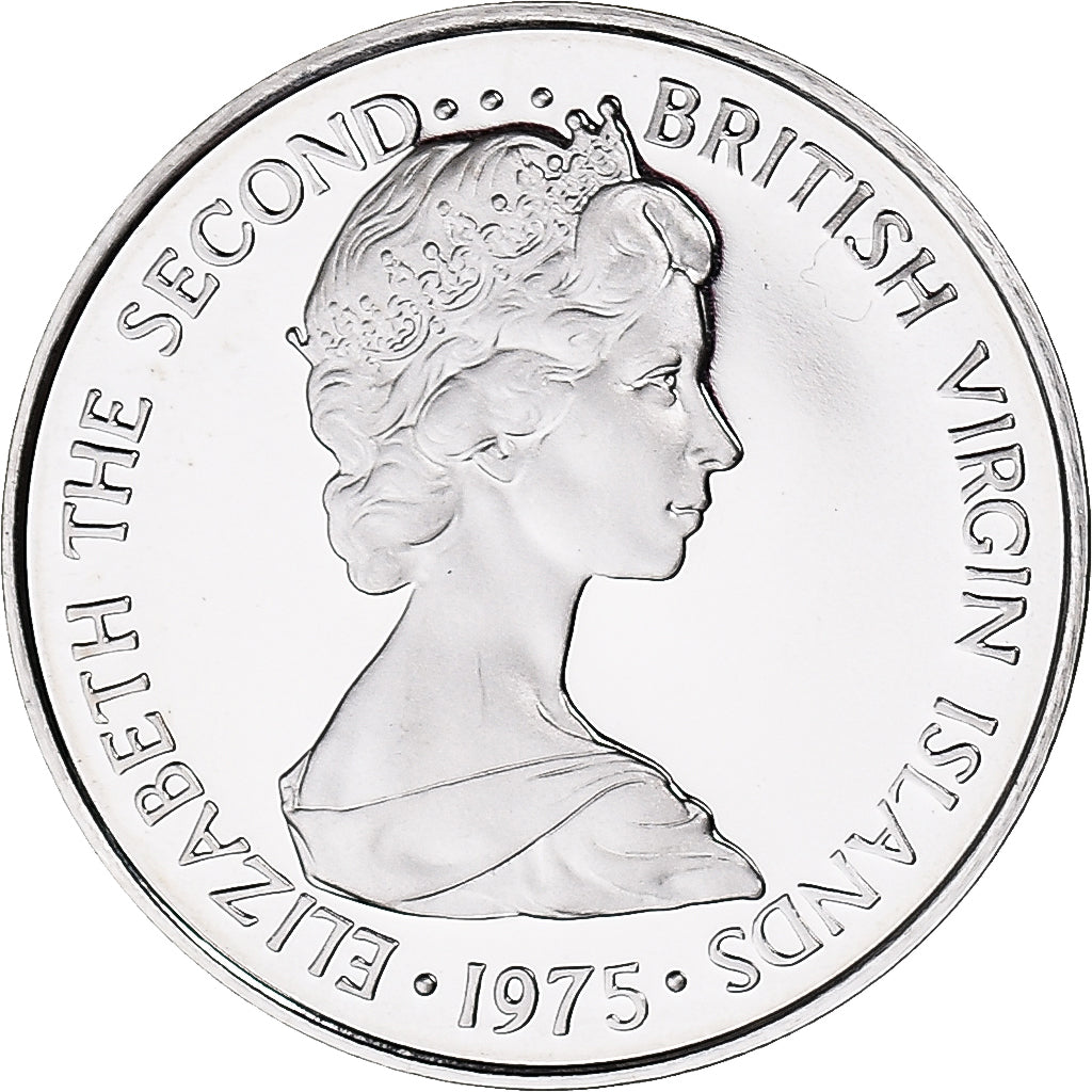 Monnaie, Îles Vierges britanniques, Elizabeth II, 5 Cents, 1975, Franklin Mint