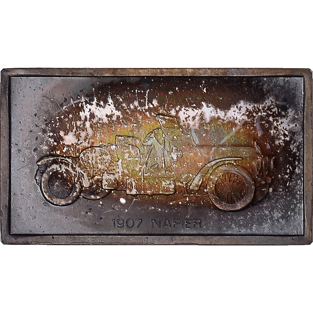 France, Médaille, Célèbres Automobiles du Monde, NAPIER 1907, SPL, Argent