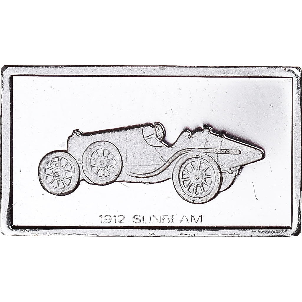France, Medal, Célèbres Automobiles du Monde, SUNBEAM 1912, MS(63), Silver