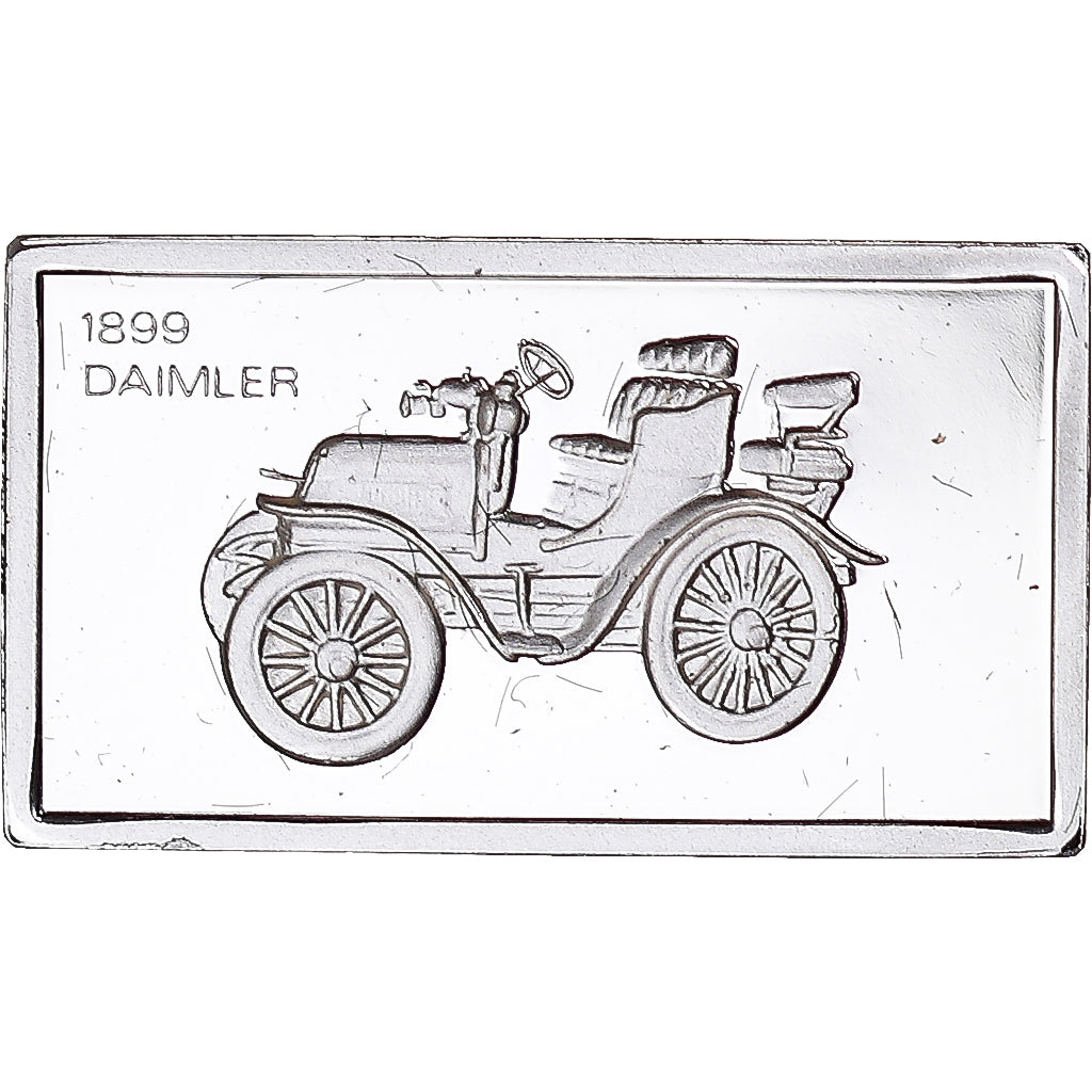 Francia, medalla, Célèbres Automobiles du Monde, DAIMLER 1899, SC, Plata