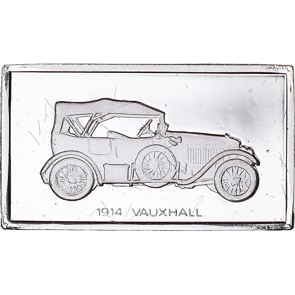 France, Médaille, Célèbres Automobiles du Monde, VAUXHALL 1914, SPL, Argent