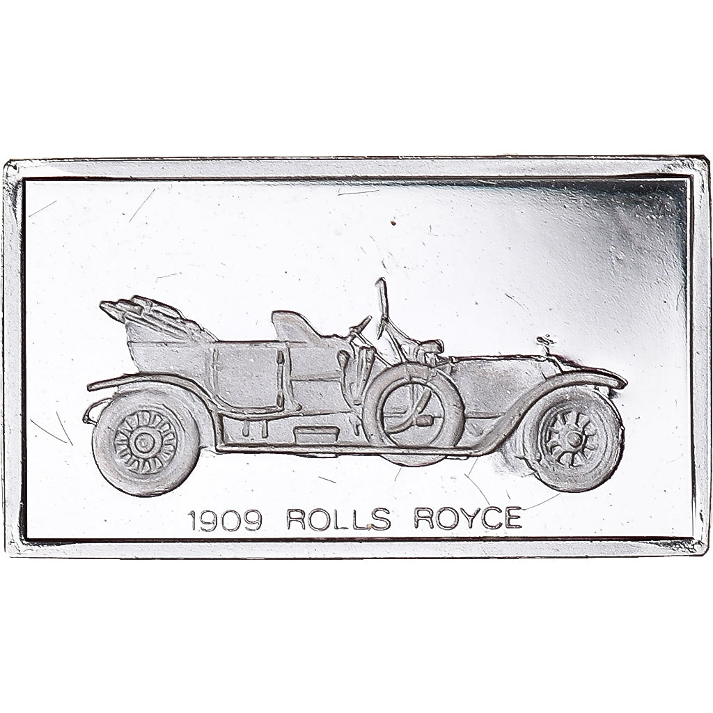 Francia, medalla, Célèbres Automobiles du Monde, ROLLS ROYCE 1909, SC, Plata