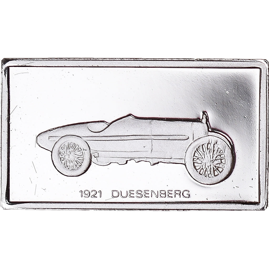 Frankreich, Medaille, Célèbres Automobiles du Monde, DUESENGERG 1921, UNZ