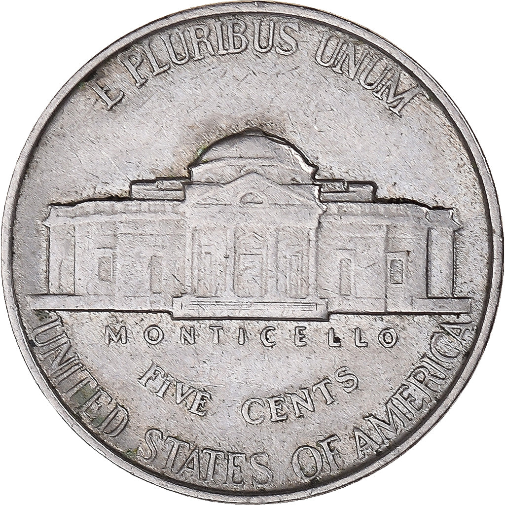 Moneda, Estados Unidos, Jefferson Nickel, 5 Cents, 1939, U.S. Mint