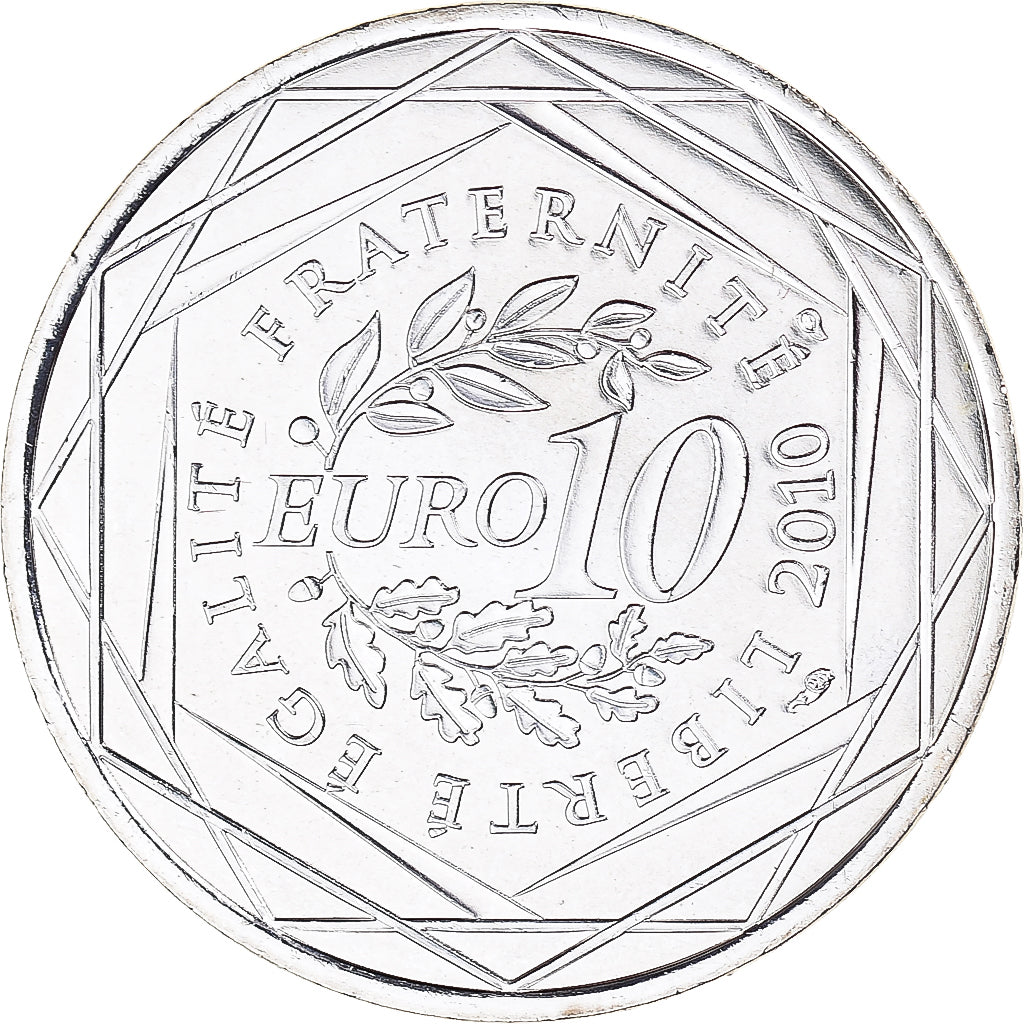 France, 10 Euro, Bretagne, 2010, Paris, MS(65-70), Silver, KM:1648