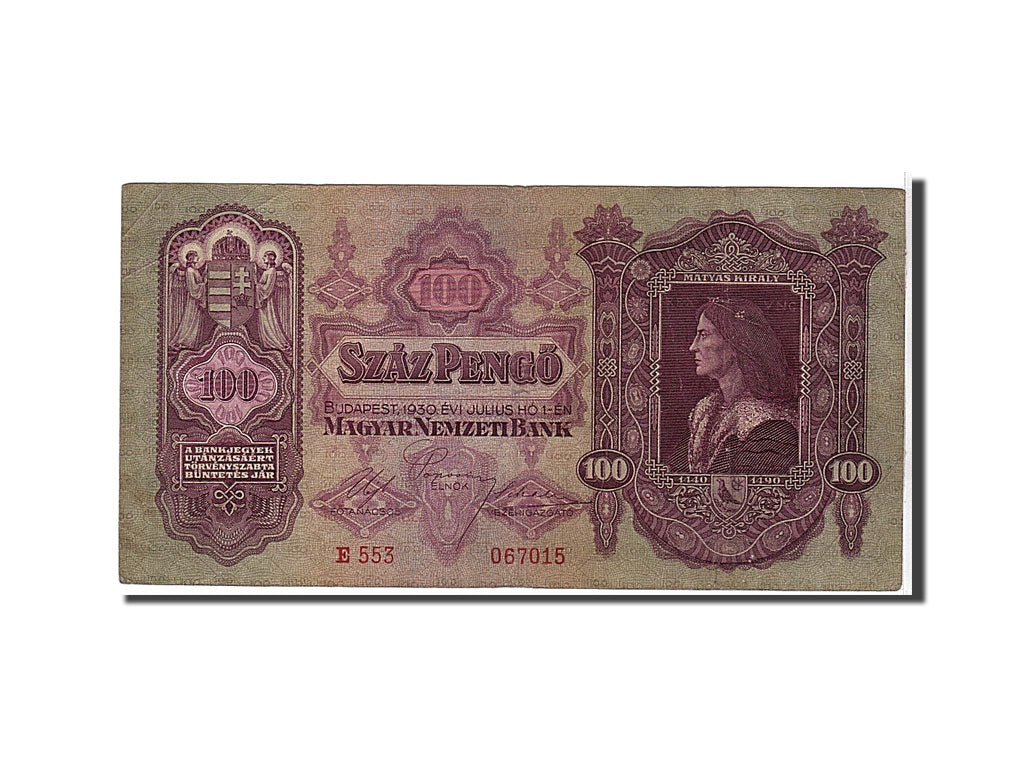 Billet, Hongrie, 100 Pengö, 1930, KM:98, TTB