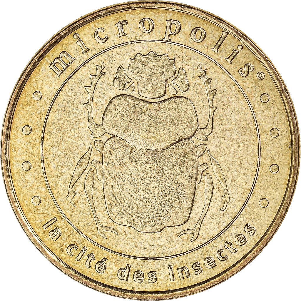 Francia, zeton, Jetón turístico, Saint-Léons - Micropolis n°1 - scarabée