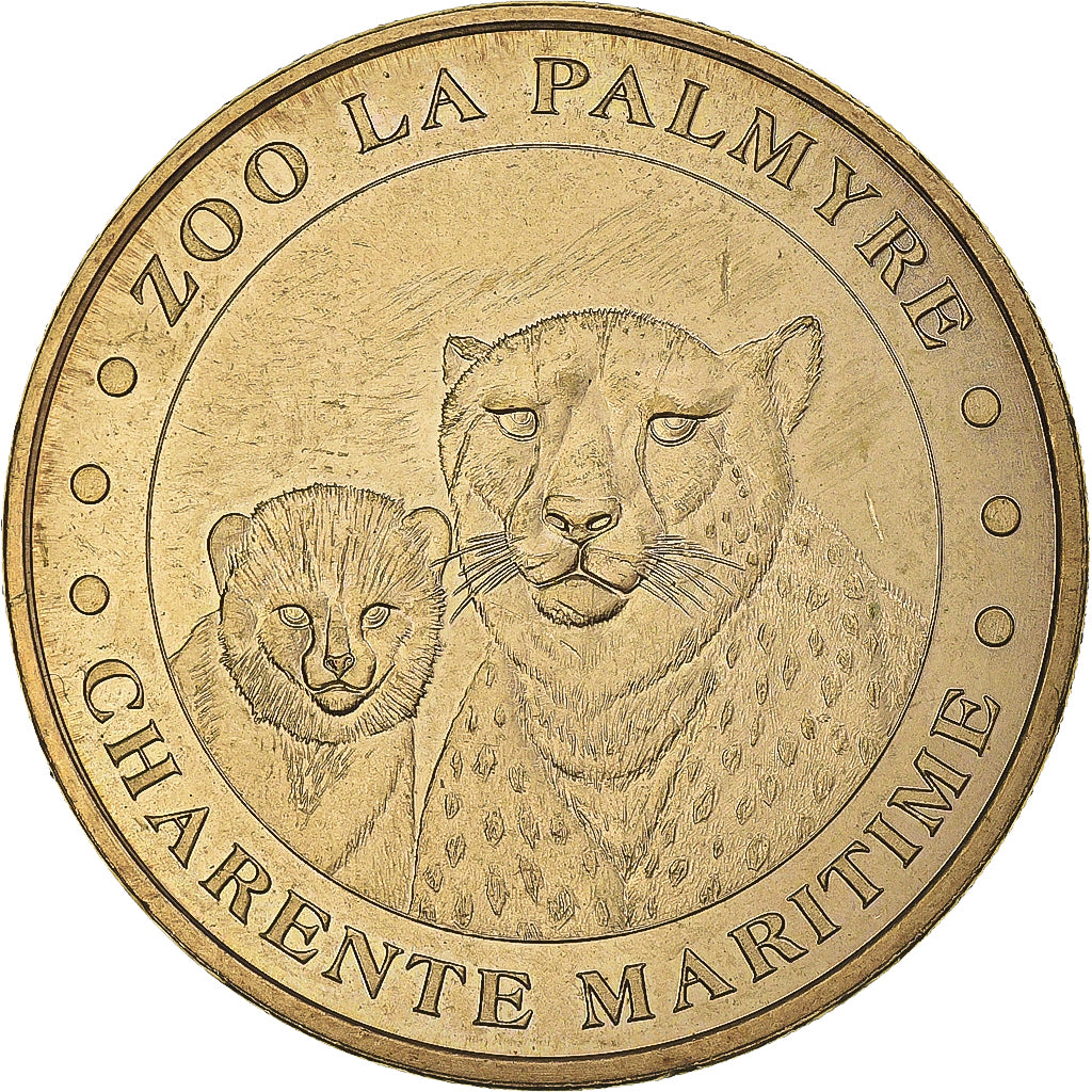 Francia, zeton, La Palmyre - Zoo, 2005, Les guépards, SC, Aluminio y