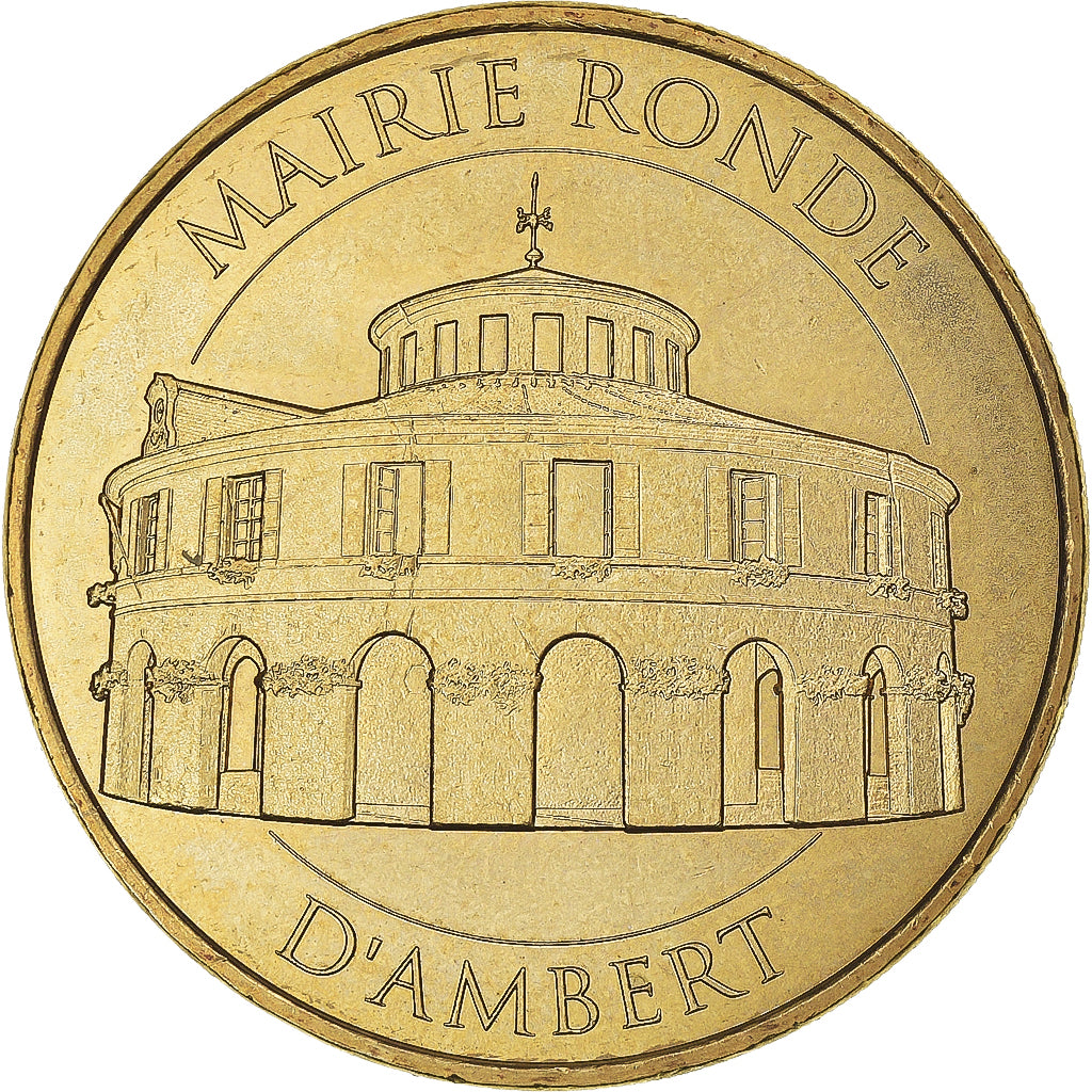 Francia, zeton, Jetón turístico, AMBERT - MAIRIE RONDE D'AMBERT, Arts &
