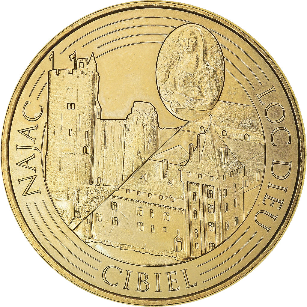 Frankreich, betaalpenning, Touristic token, Najac et Loc-Dieu Cibiel, Arts &