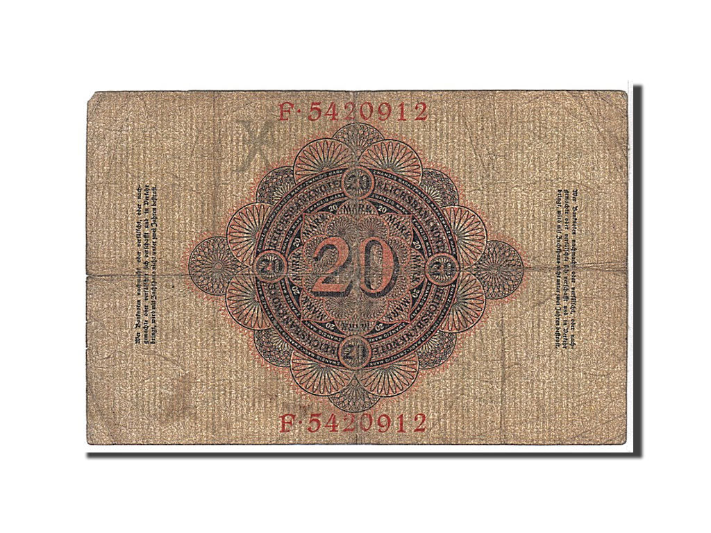 Banknote, Germany, 20 Mark, 1910, VF(20-25)