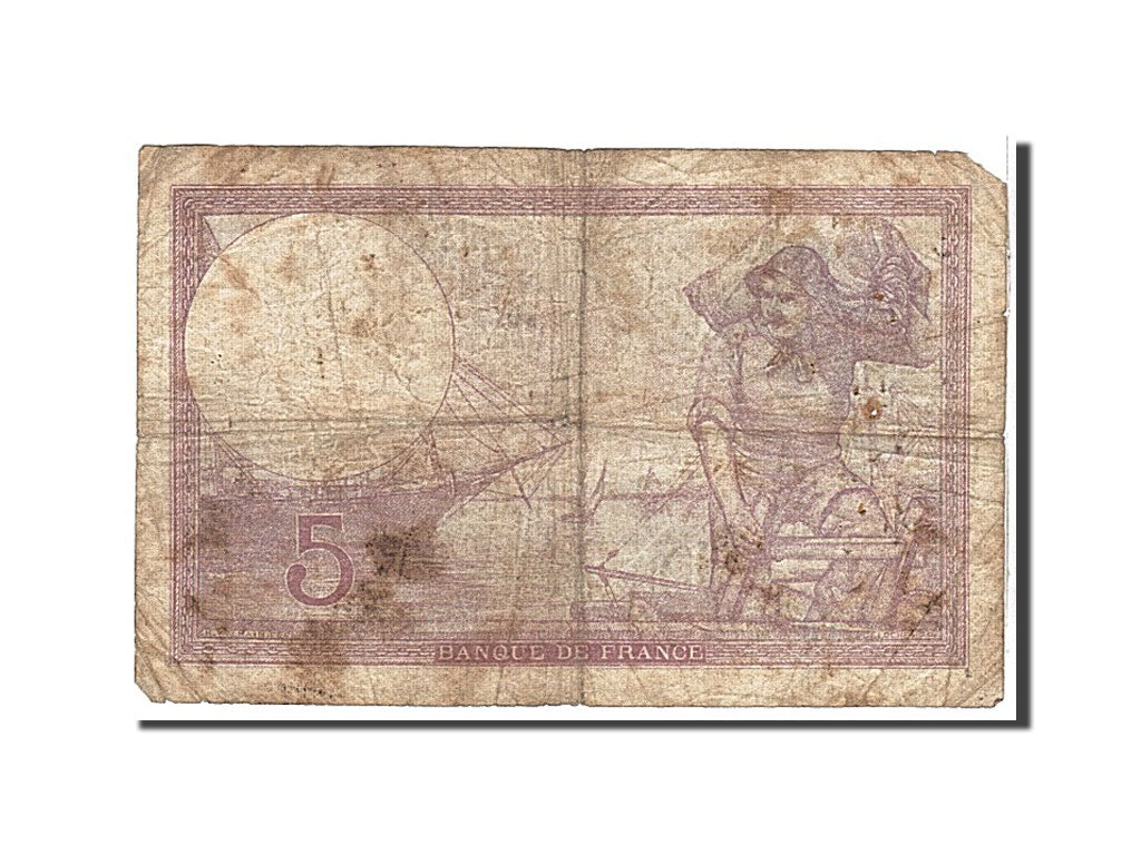 Banknote, France, 5 Francs, 5 F 1917-1940 ''Violet'', 1940, VG(8-10), KM:83