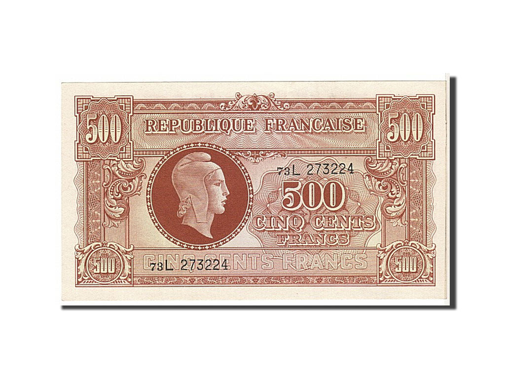 Banknote, France, 500 Francs, 1943-1945 Marianne, 1945, UNC(63), Fayette:VF