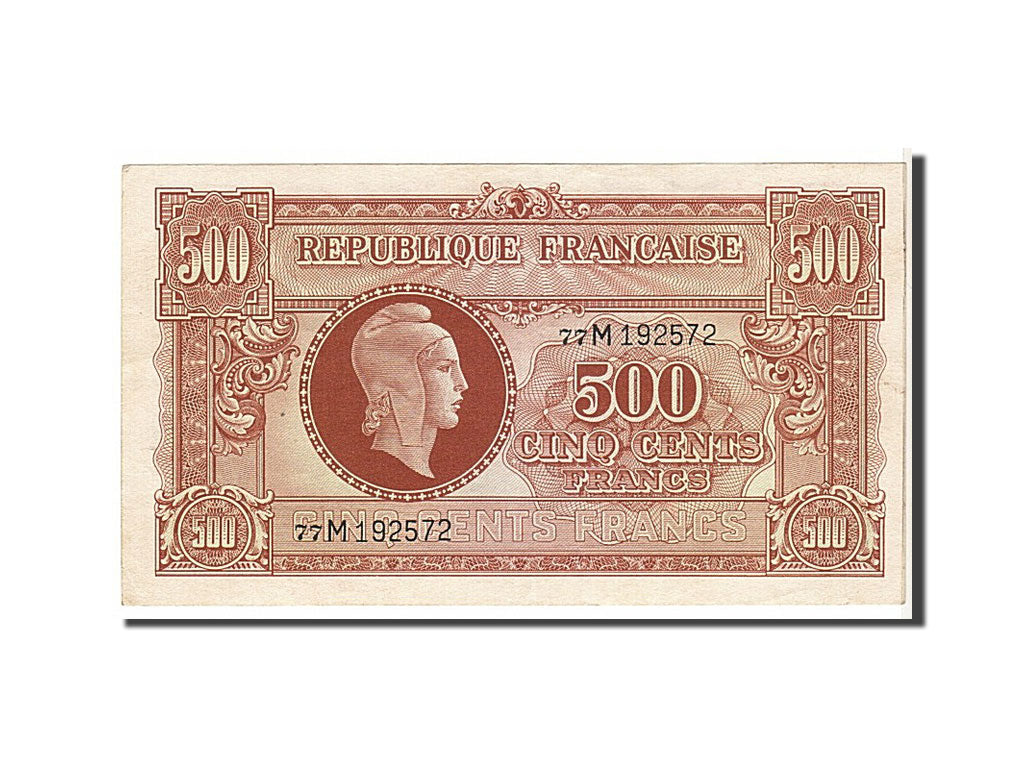 Billete, Francia, 500 Francs, 1943-1945 Marianne, 1945, EBC, Fayette:VF 11.2