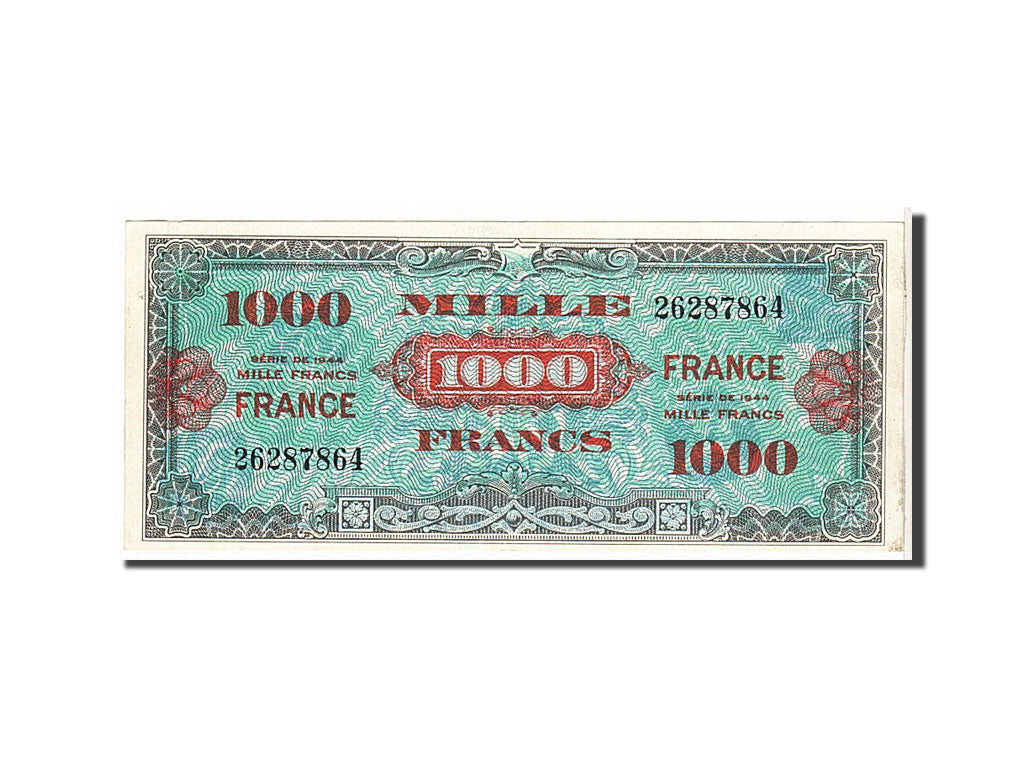 Biljet, Frankrijk, 1000 Francs, 1945 Verso France, 1945, SUP, Fayette:VF 27.1