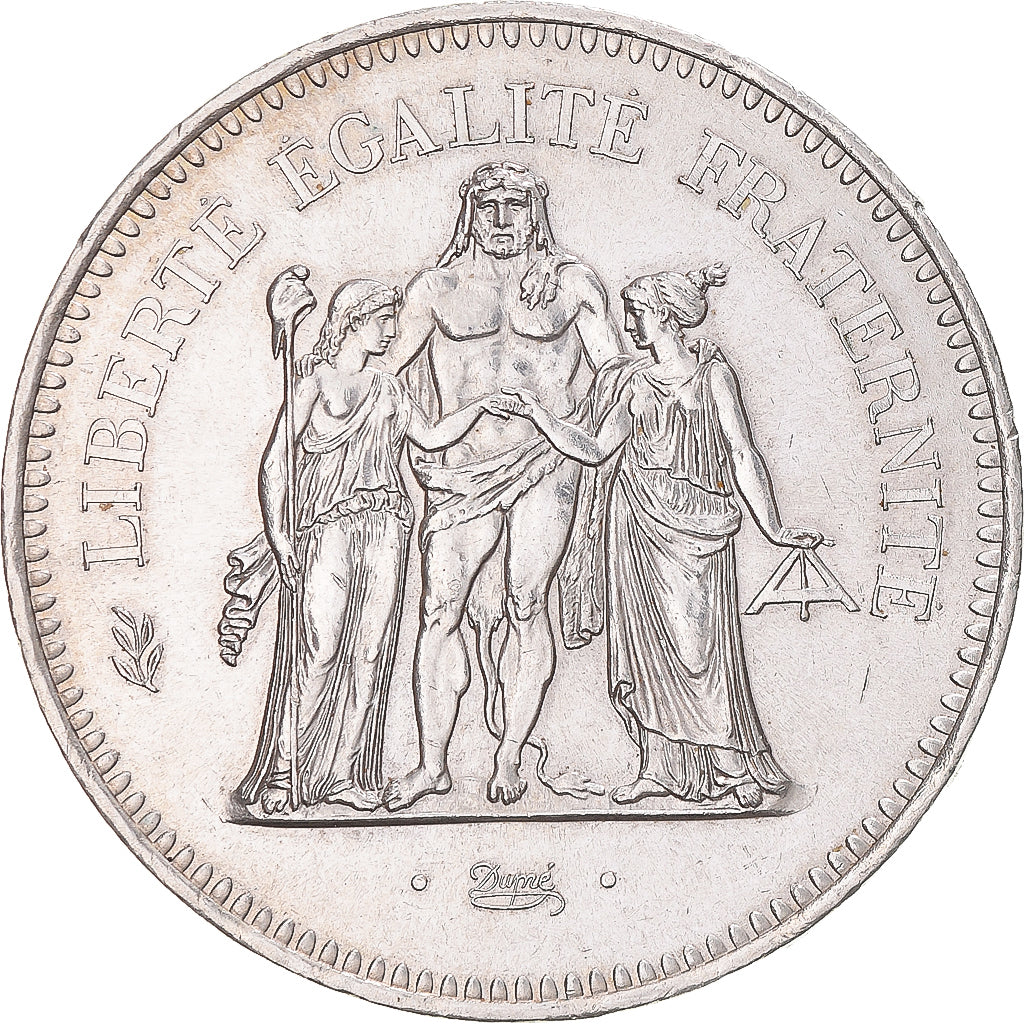Coin, France, Hercule, 50 Francs, 1978, Paris, MS(60-62), Silver, KM:941.1
