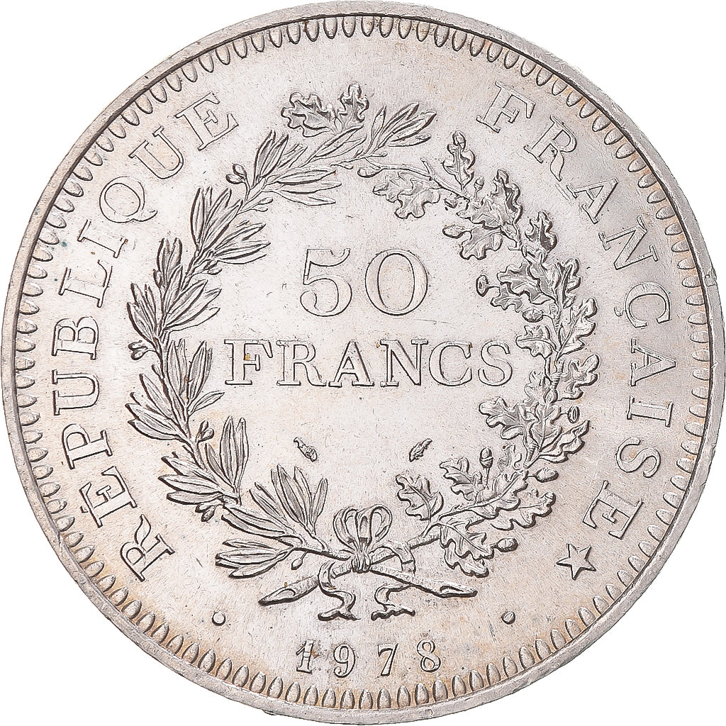 Coin, France, Hercule, 50 Francs, 1978, Paris, MS(60-62), Silver, KM:941.1