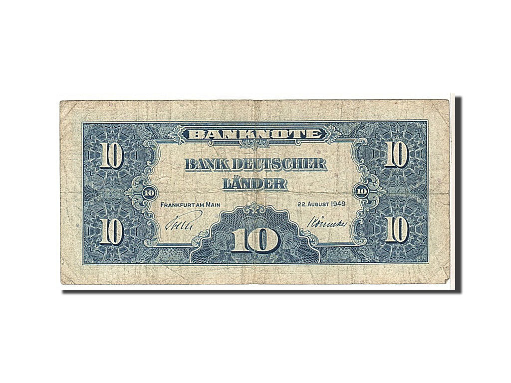 Geldschein, Bundesrepublik Deutschland, 10 Deutsche Mark, 1949, S