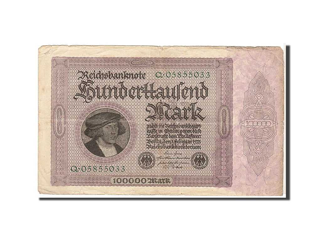 Billet, Allemagne, 100,000 Mark, 1923, KM:83a, TB