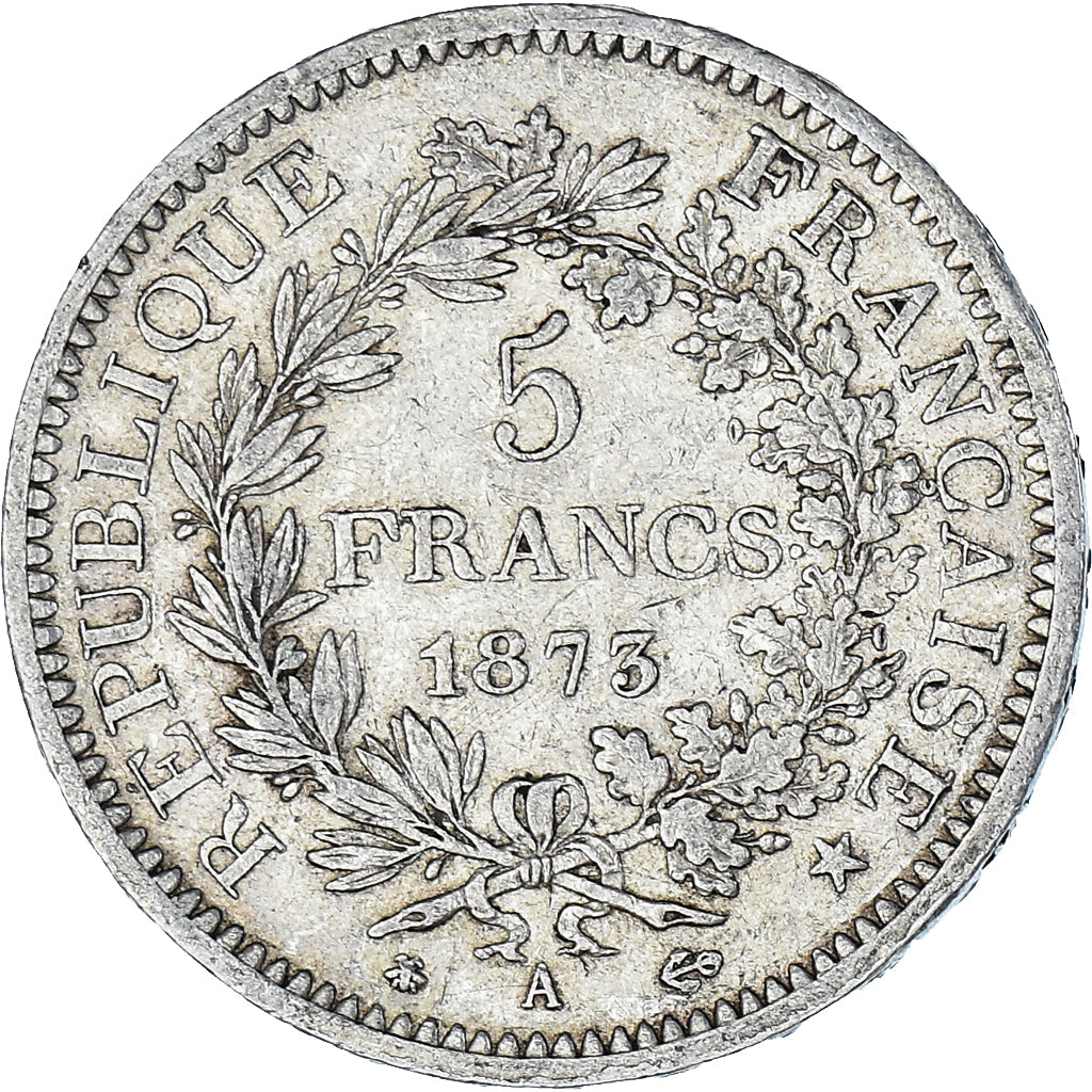 Coin, France, Hercule, 5 Francs, 1873, Paris, AU(50-53), Silver, KM:820.1