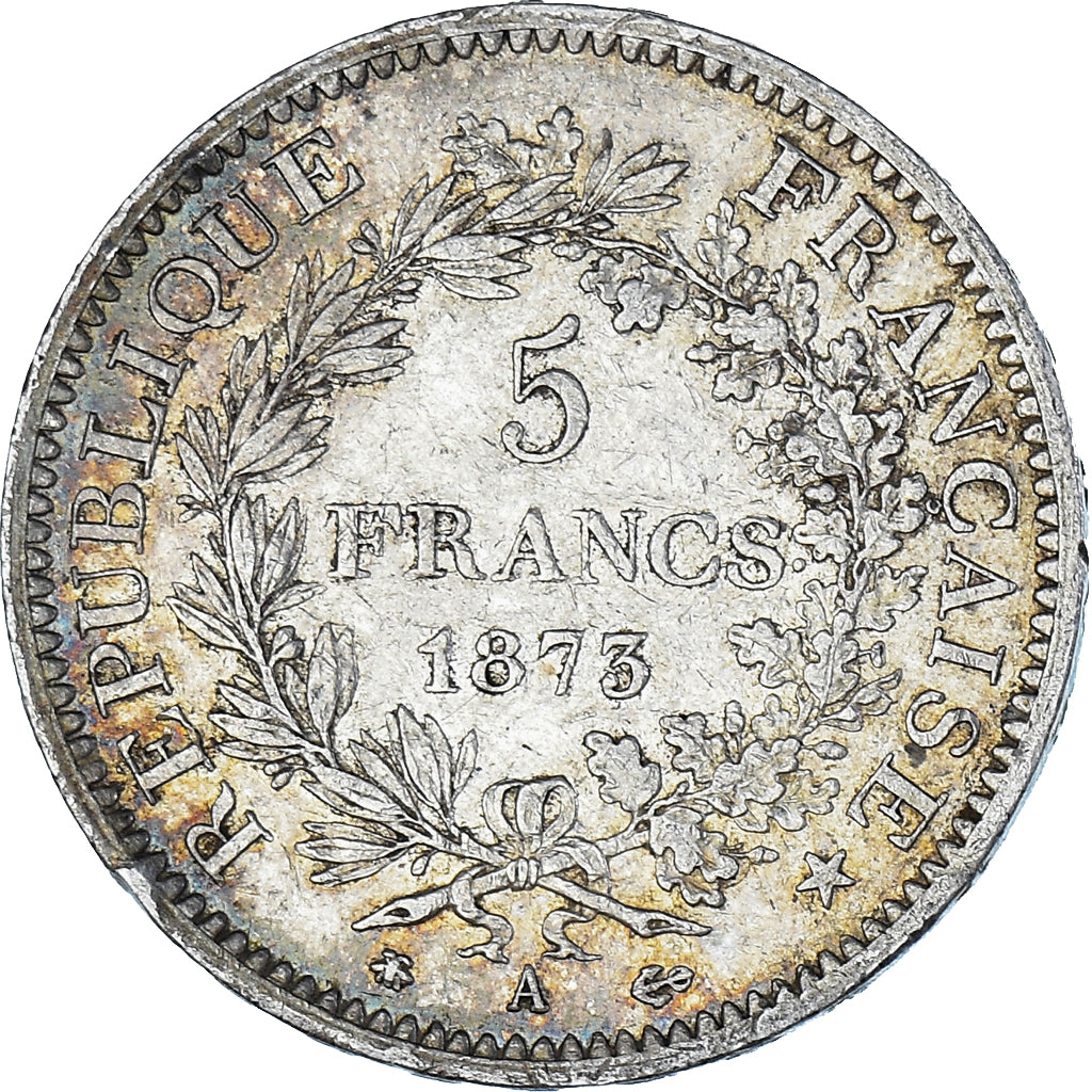 Coin, France, Hercule, 5 Francs, 1873, Paris, AU(50-53), Silver, KM:820.1