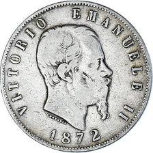 Monnaie, Italie, Vittorio Emanuele II, 5 Lire, 1872, Milan, TB, Argent, KM:8.3