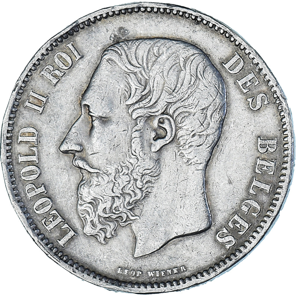 Monnaie, Belgique, Leopold II, 5 Francs, 5 Frank, 1869, TTB, Argent, KM:24