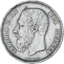 Monnaie, Belgique, Leopold II, 5 Francs, 5 Frank, 1869, TTB, Argent, KM:24