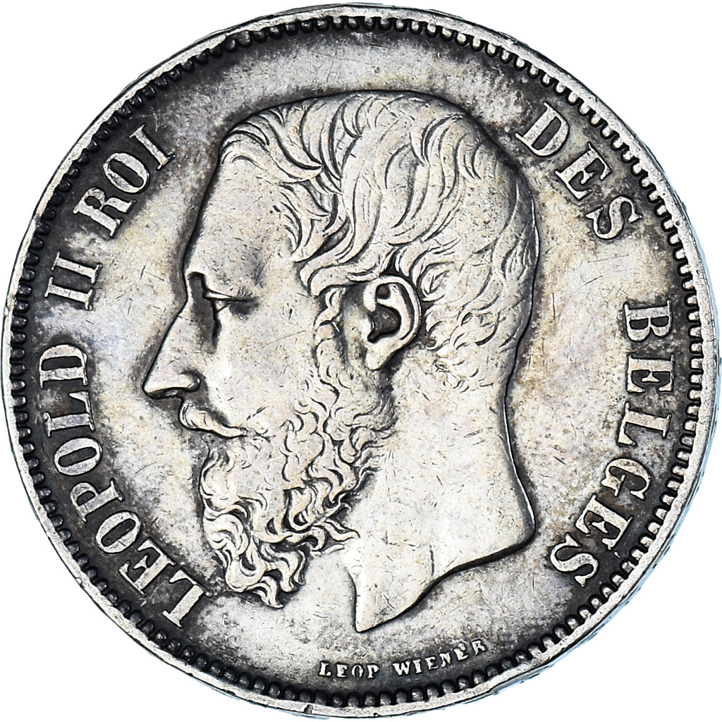 Monnaie, Belgique, Leopold II, 5 Francs, 5 Frank, 1870, Bruxelles, TB+, Argent