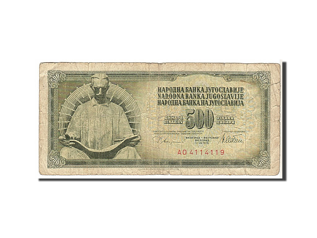Billete, 500 Dinara, 1978, Yugoslavia, RC