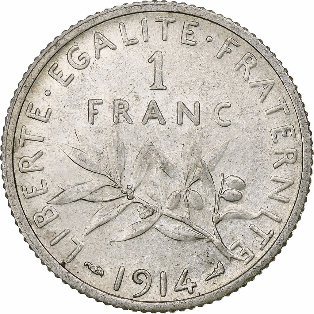 Frankreich, Semeuse, Franc, 1914, Paris, UNZ+, Silber, KM:844.1, Gadoury:467