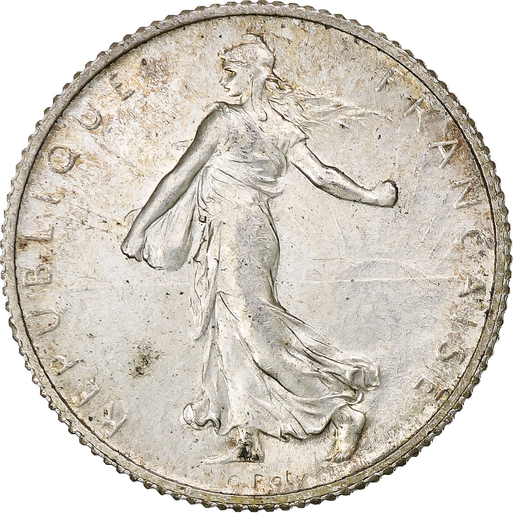 France, Semeuse, Franc, 1914, Paris, MS(63), Silver, KM:844.1, Gadoury:467